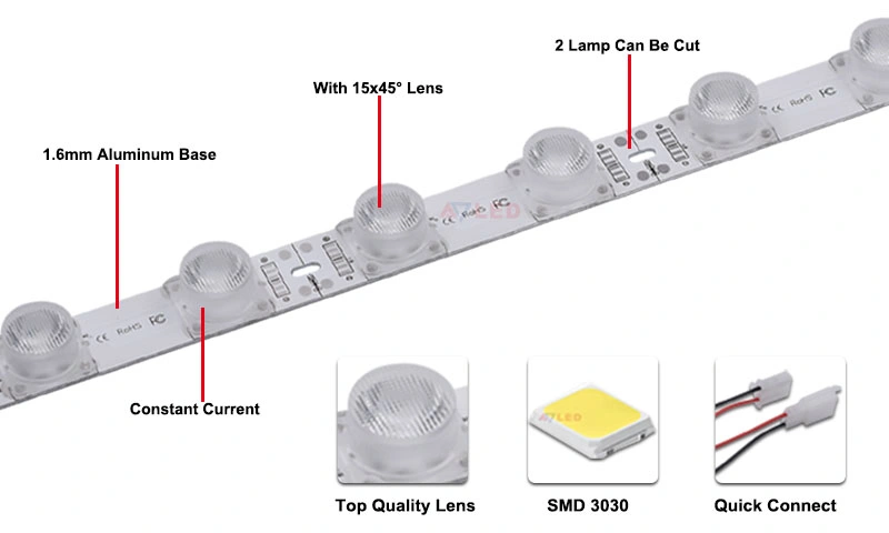 OEM & ODM Display Advertising Light Box 6LEDs 9.6W Edge Light LED Module