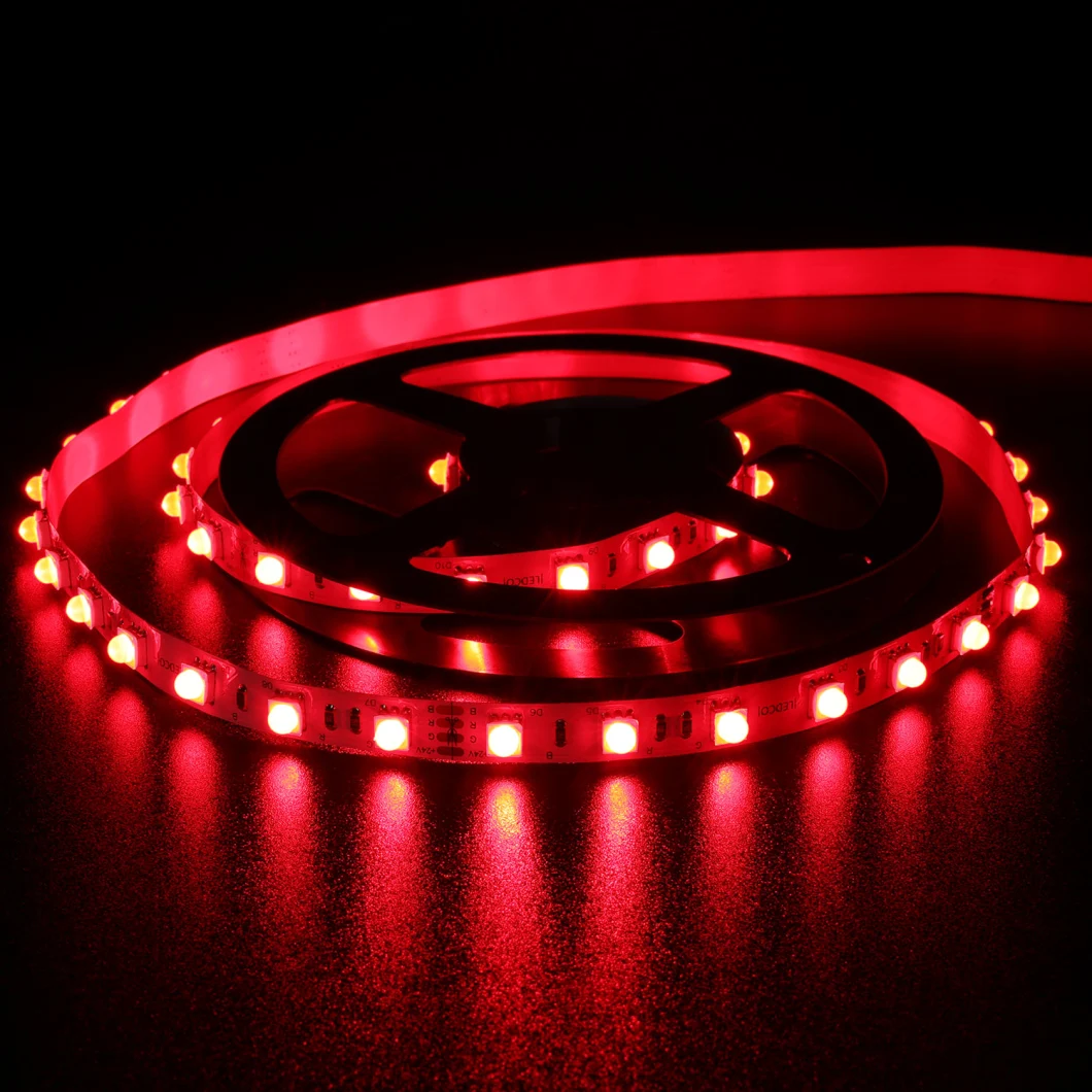 Small angle Strip Light RGB LED Strip SMD5050 60leds/m Ip20 Flexible White RGB lens LED Strip