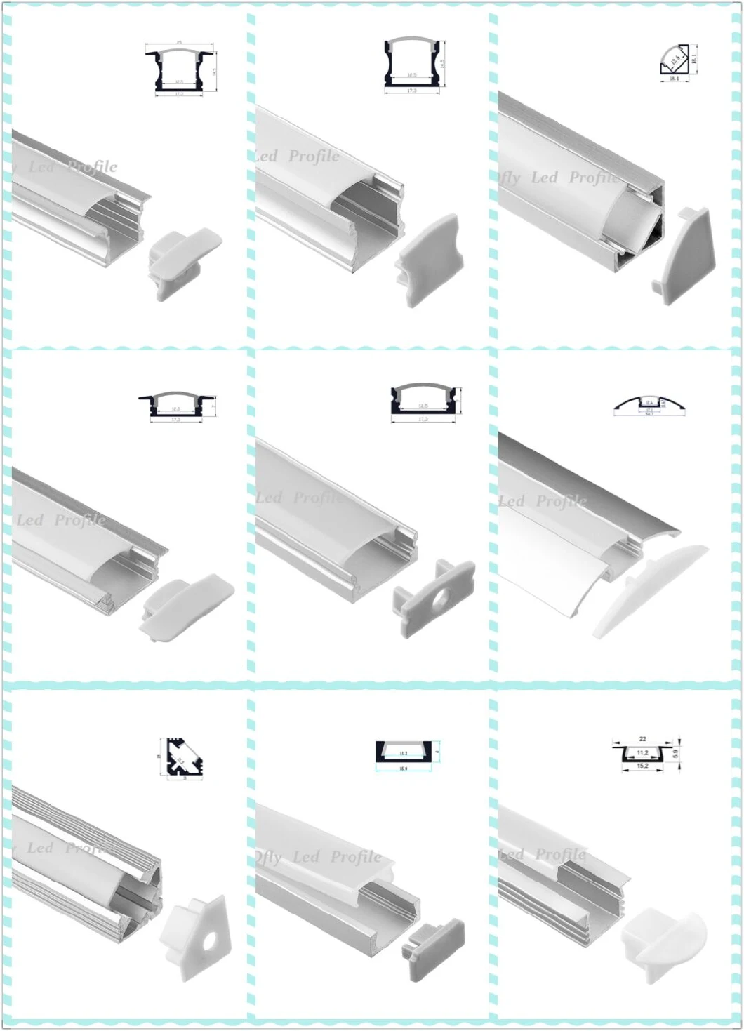 35X35mm LED Aluminum Profile for Architectural Lighting for LED Linear Profile