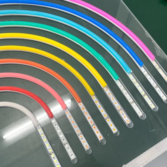 Neon LED sdoppiato 12V con striscia in silicone flessibile di seconda generazione in forma standard