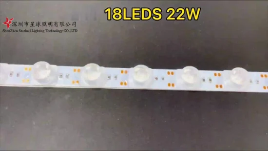 Striscia LED rigida da 12 V con lente SMD3030, 18 LED per metro, retroilluminazione a griglia LED, striscia modulo 3030