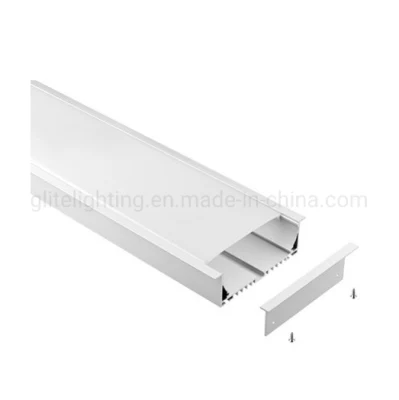 Profilo strip LED in alluminio, profilo da incasso di grandi dimensioni per illuminazione lineare strip LED in alluminio