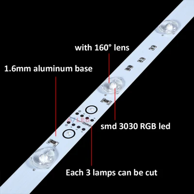 Striscia LED con scatola luminosa non impermeabile con retroilluminazione pubblicitaria super luminosa 12LED/M SMD3030